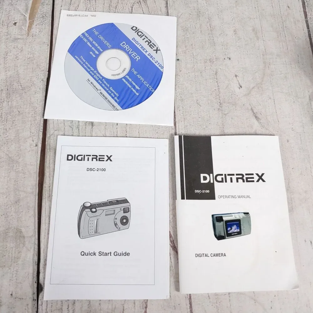 DIGITREX Model DSC-2100 - 2.1 MP Digital Camera w/ Box + Case - TESTED WORKING